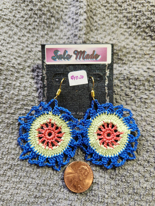 Festive Crocheted Earrings