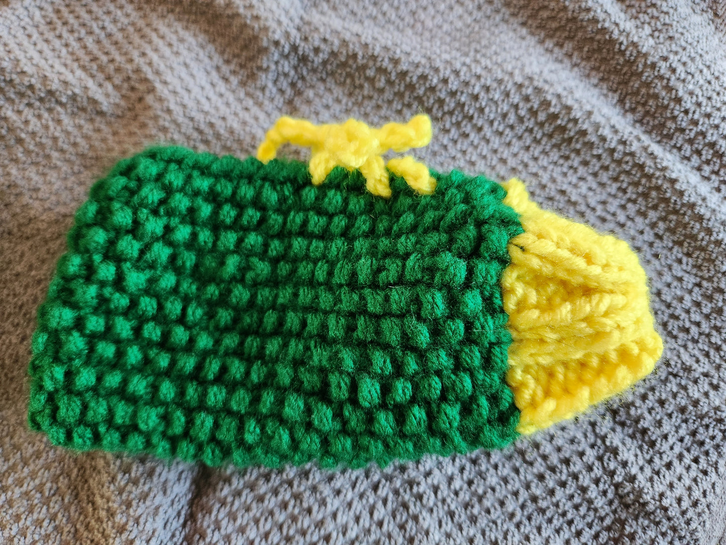 Child's Green and Yellow Bootie Slippers